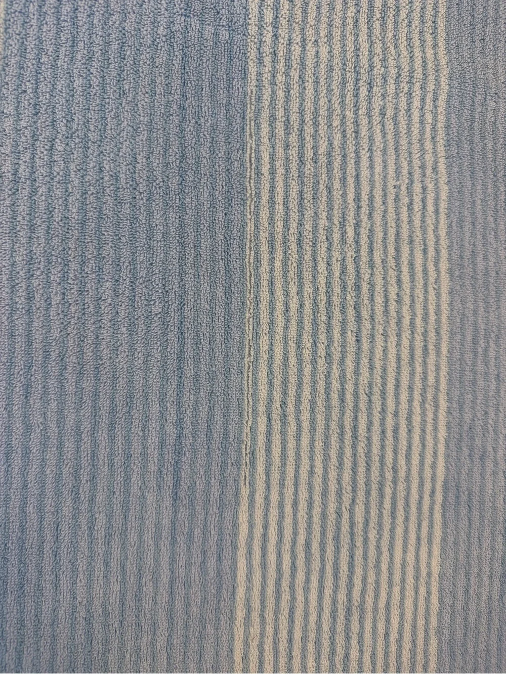 Vintage Bianca Jacquard Soft 100% Cotton 2Pc Bath Towels Portugal Blue Stripe